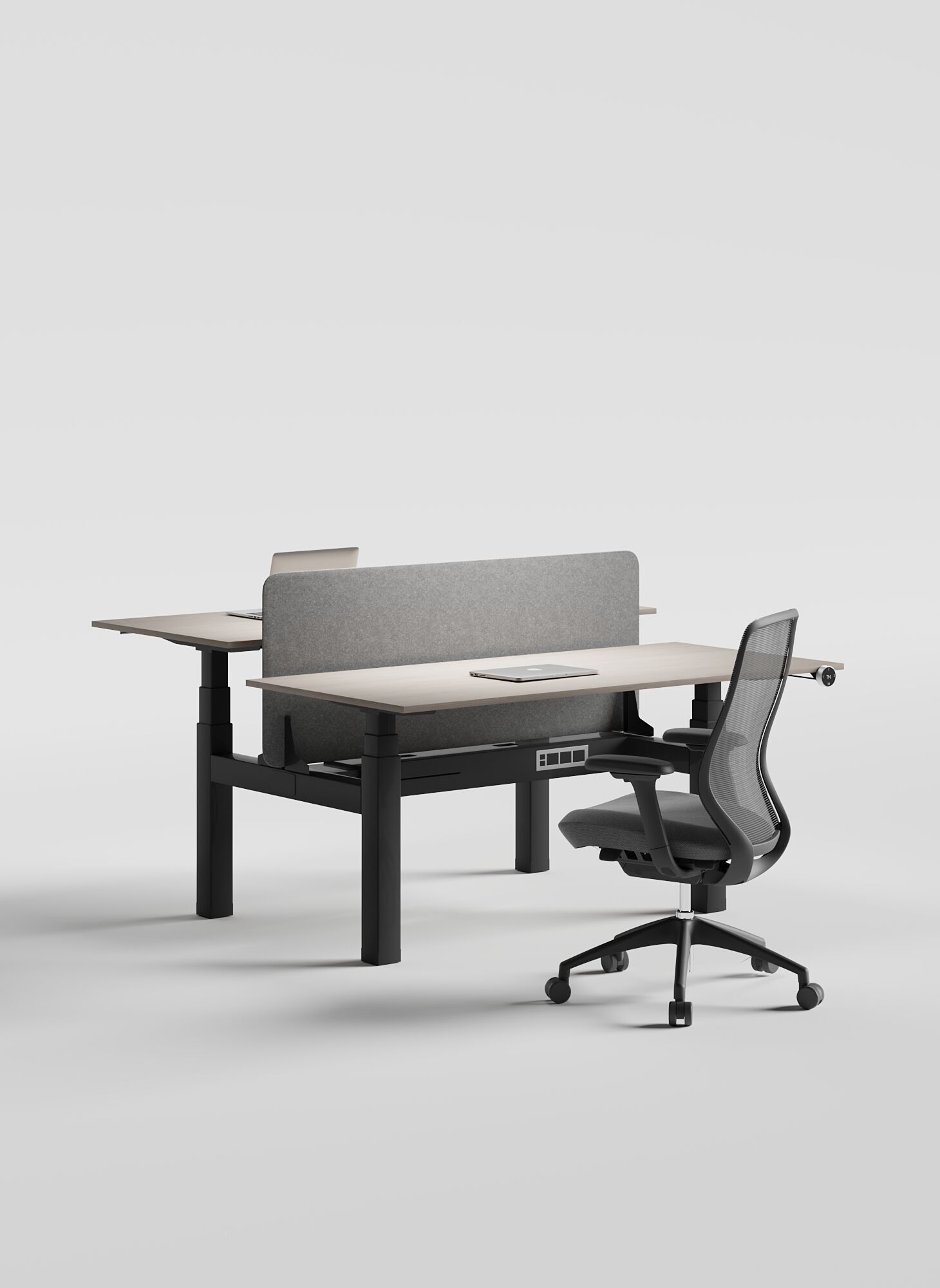 Деревянный стол с регулируемой высотой и звукопоглощающими перегородками WORKSPACE MAX CLUSTER OF 2 ARCH-00047187 - Вид №3