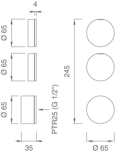 Ceadesign Душевая группа с термостатом Giotto Gio 58 - Вид №1