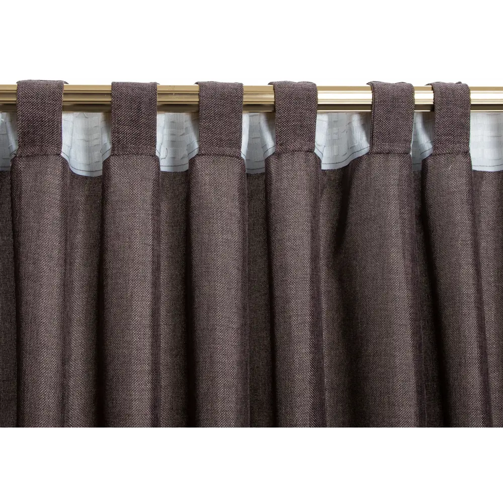 KREAFORTA Looks — штора на ленте серо-коричневая 200x260 см 89405465 STLM-1566404 - Вид №5