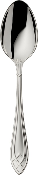 10546059 Robbe&Berking Набор ложек кофейных Robbe&Berking "Аркаде Голдбэнд" 13,3см (серебро 925+позолота), 6шт, п/к Серебро 925 