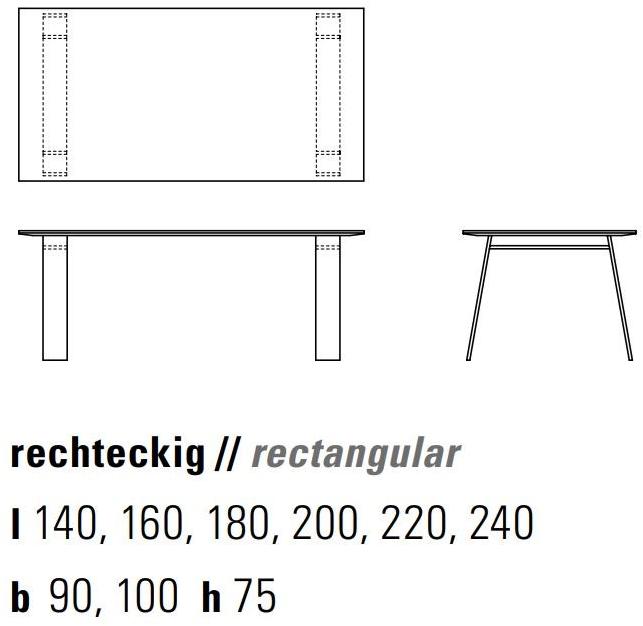 ZEITRAUM Прямоугольный деревянный стол Bondt sun-id-1471973 - Вид №5