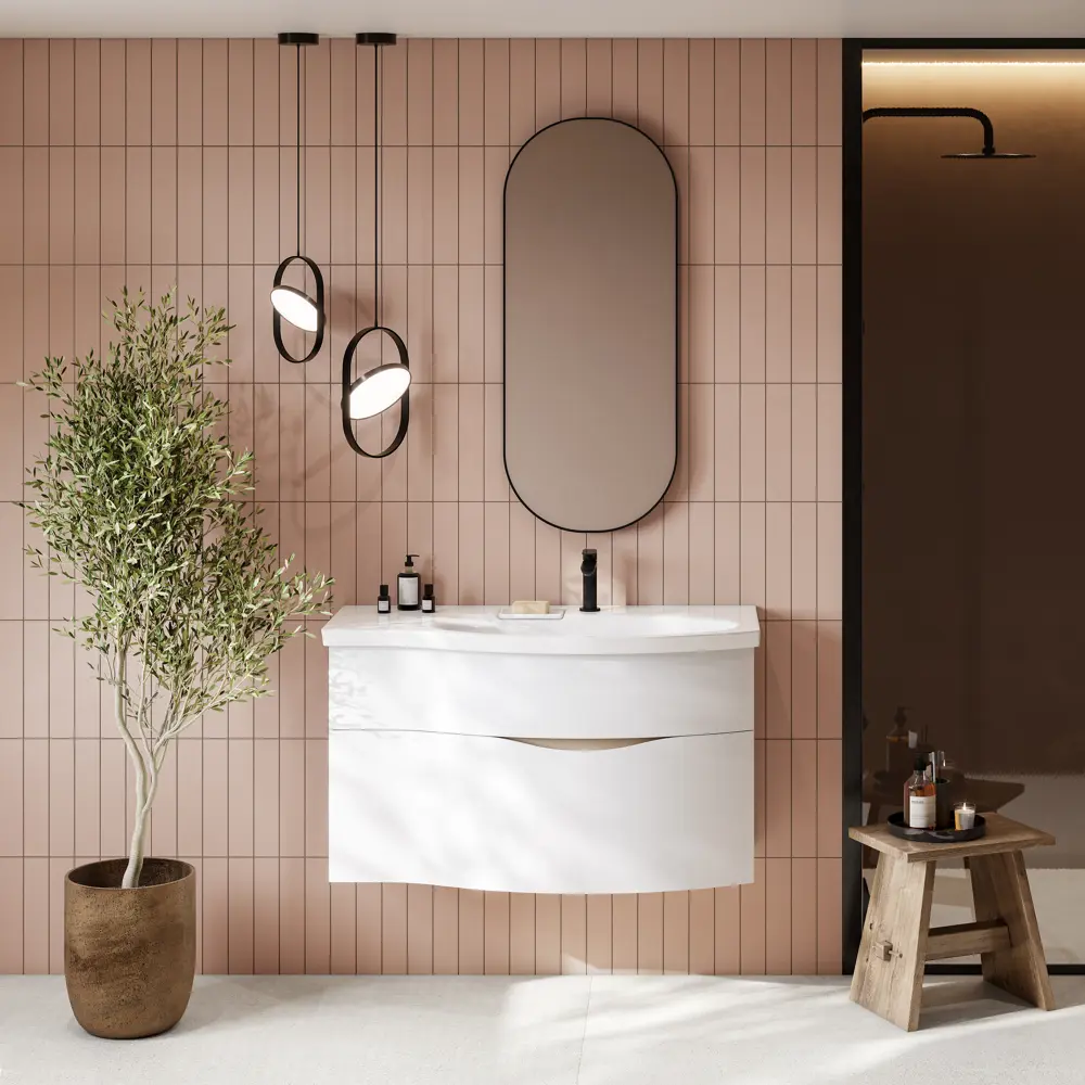 Плитка настенная Kerama Marazzi Амстердам 6x28.5 см 0.82 м² матовая цвет розовый 86360073 STLM-2013617