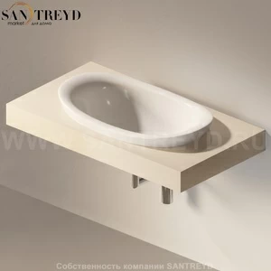 Flaminia IO e SI Столешница с отверстием под раковину бежевая IO75M1.1015