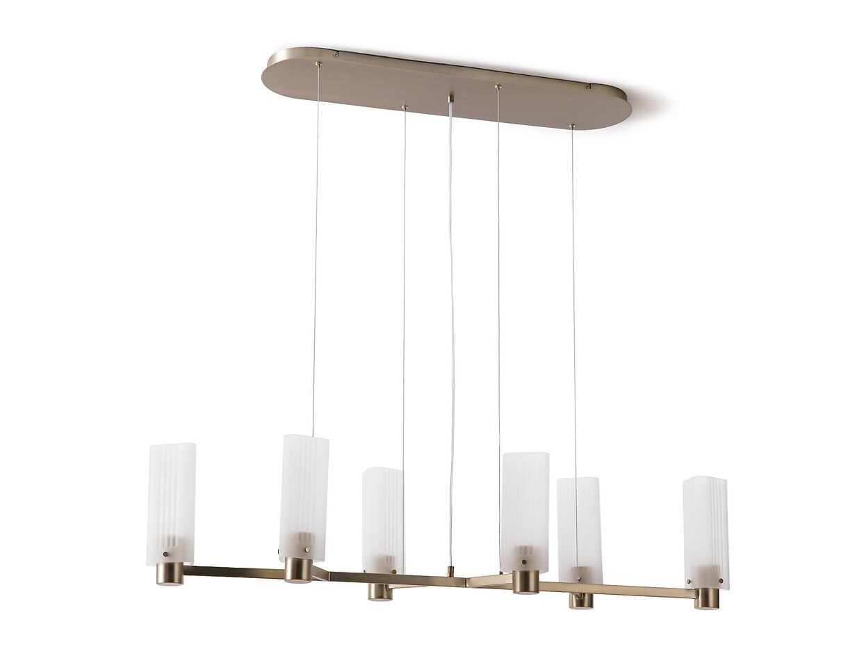 Пескоструйная стеклянная светодиодная подвесная лампа AMPM Строцци ARCH-00110963