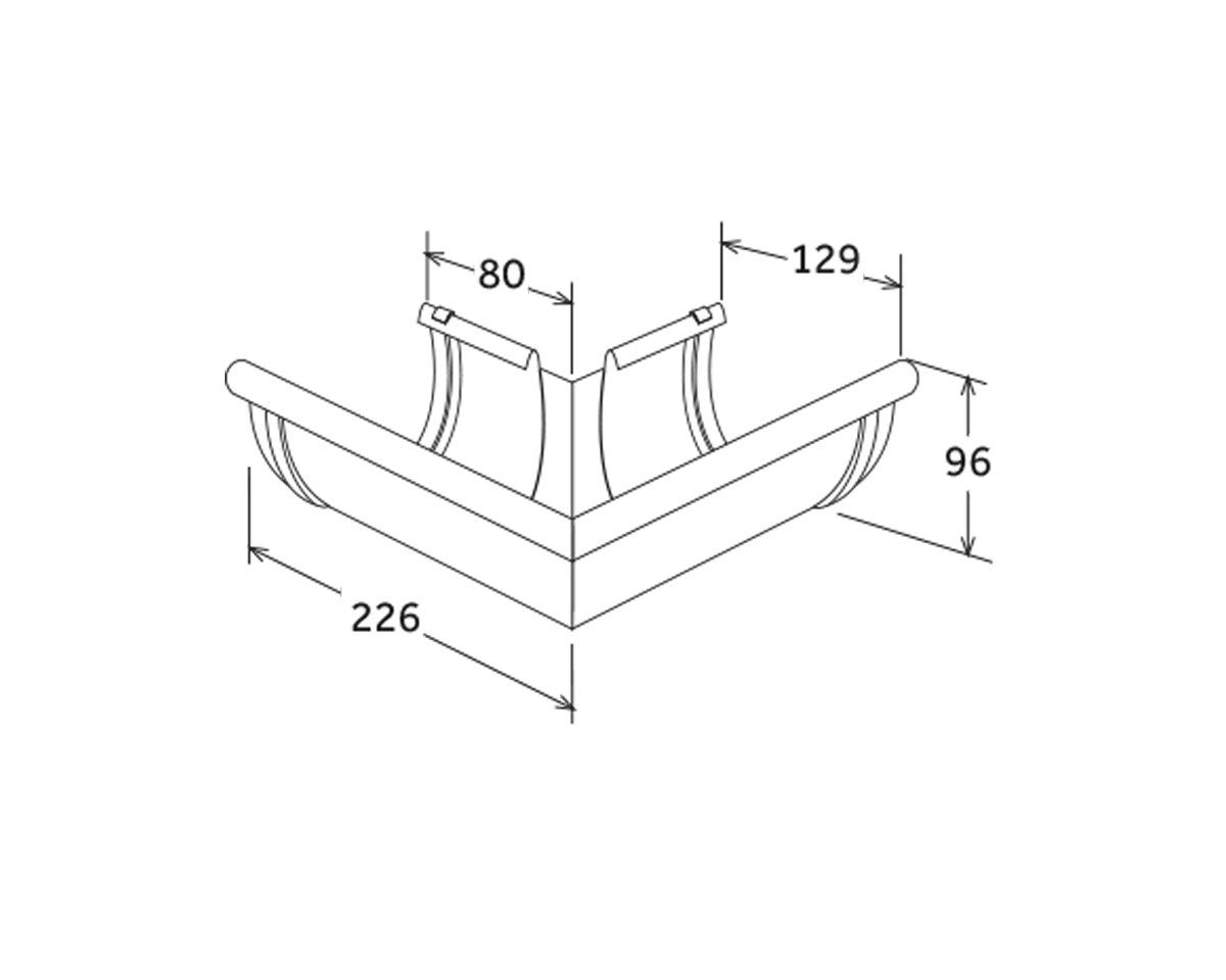 Внешний угловой желоб 145 First Corporation First Plast ARCH-00142100 - Вид №2