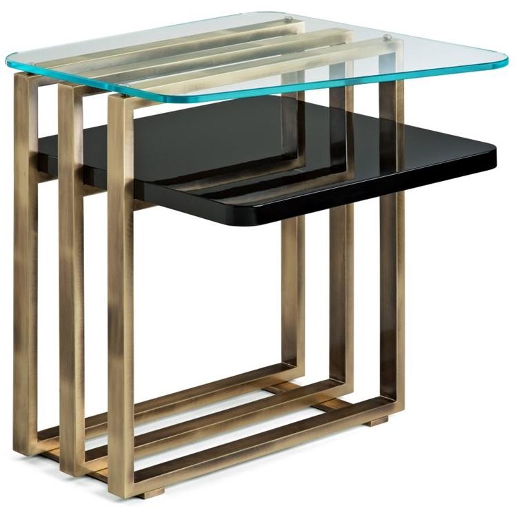 MARIONI Квадратный лакированный деревянный журнальный столик Palm 02963 - Вид №3