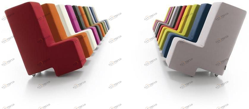 Felis Кресло в современном стиле с обивкой из ткани на колесиках по контракту Complements sun-id-1374004