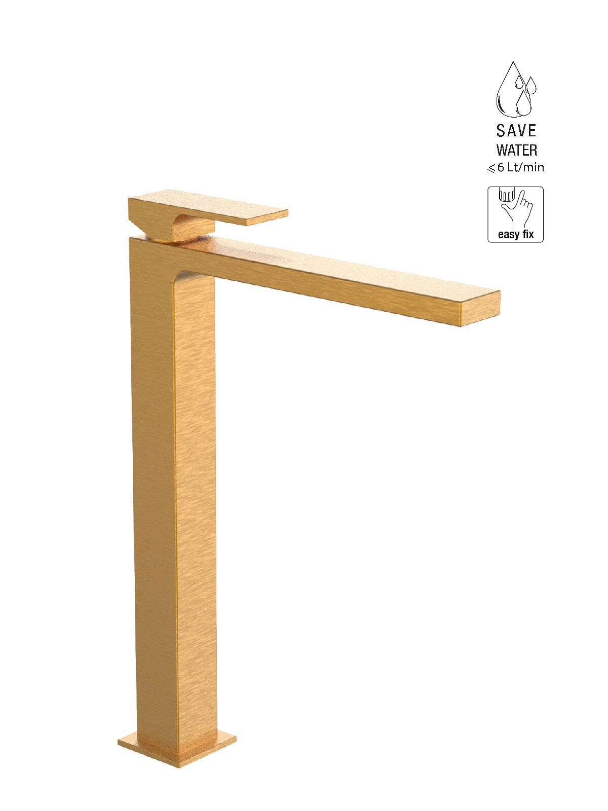 Смеситель для раковины высокого пола с ограничителем расхода Rubinetterie Frattini Vita Due ARCH-00149836 - Вид №7