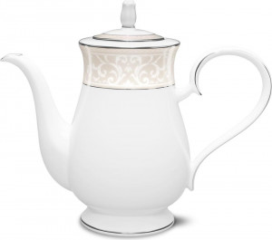 54872 Noritake Кофейник Noritake "Монтвейл, платиновый кант" 1,1л Фарфор костяной