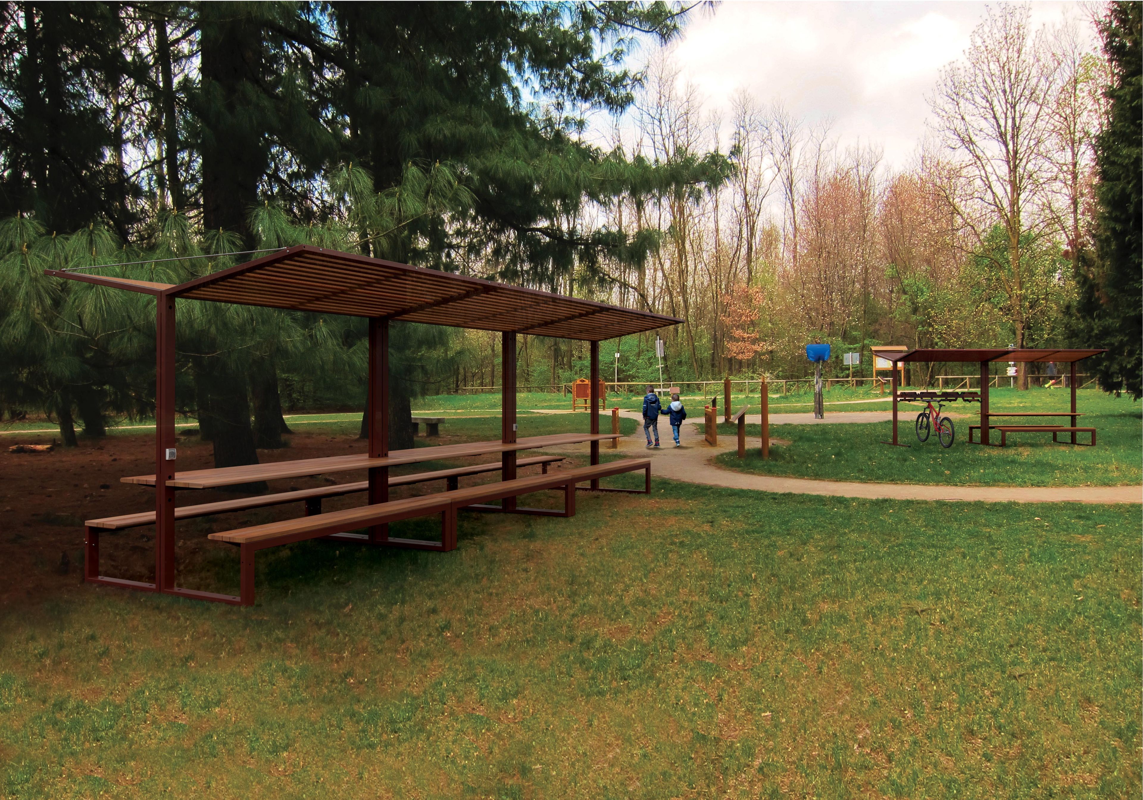 Деревянный стол для пикника с крышкой City Design Cison ARCH-00122550 - Вид №1