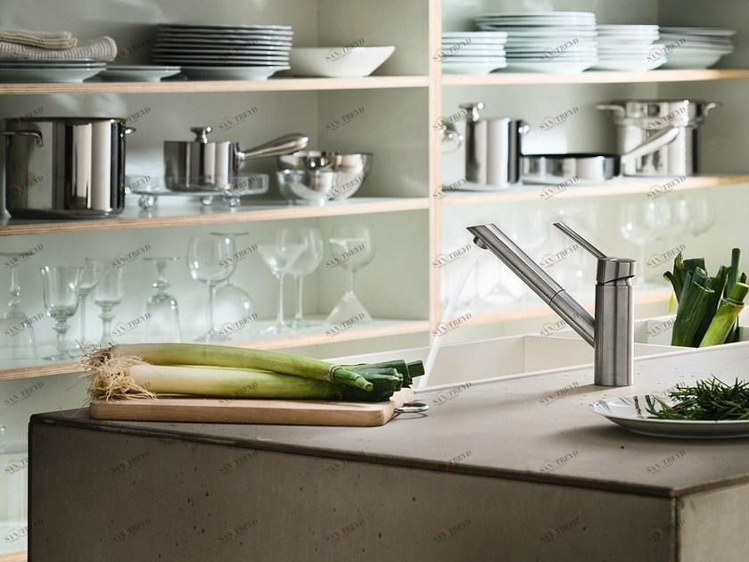 Nobili Rubinetterie Смеситель для кухни из нержавеющей стали с вытяжным душем Oz Oz117/8ip