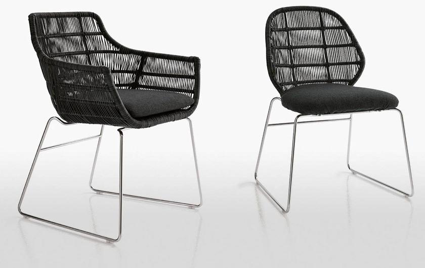 B&B Italia Outdoor Садовое кресло из полиэтилена с подлокотниками Crinoline sun-id-1386478 - Вид №1