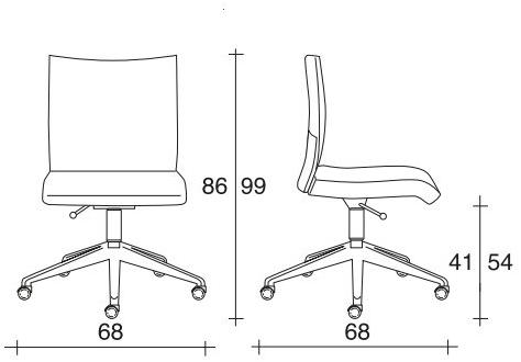 TALIN Регулируемое по высоте офисное кресло из кожи с 5 спицами и колесами Avia sun-id-1506652 - Вид №1