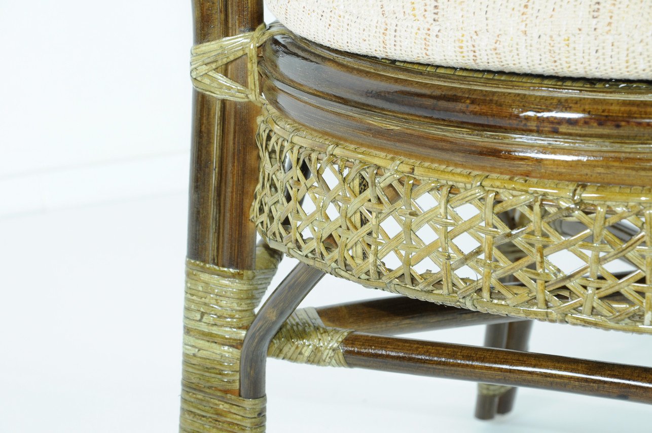 Кресло с подушкой зеленое из ротанга "Олива" 02/15В VINOTTI  00-3885224 Зеленый  - Вид №4