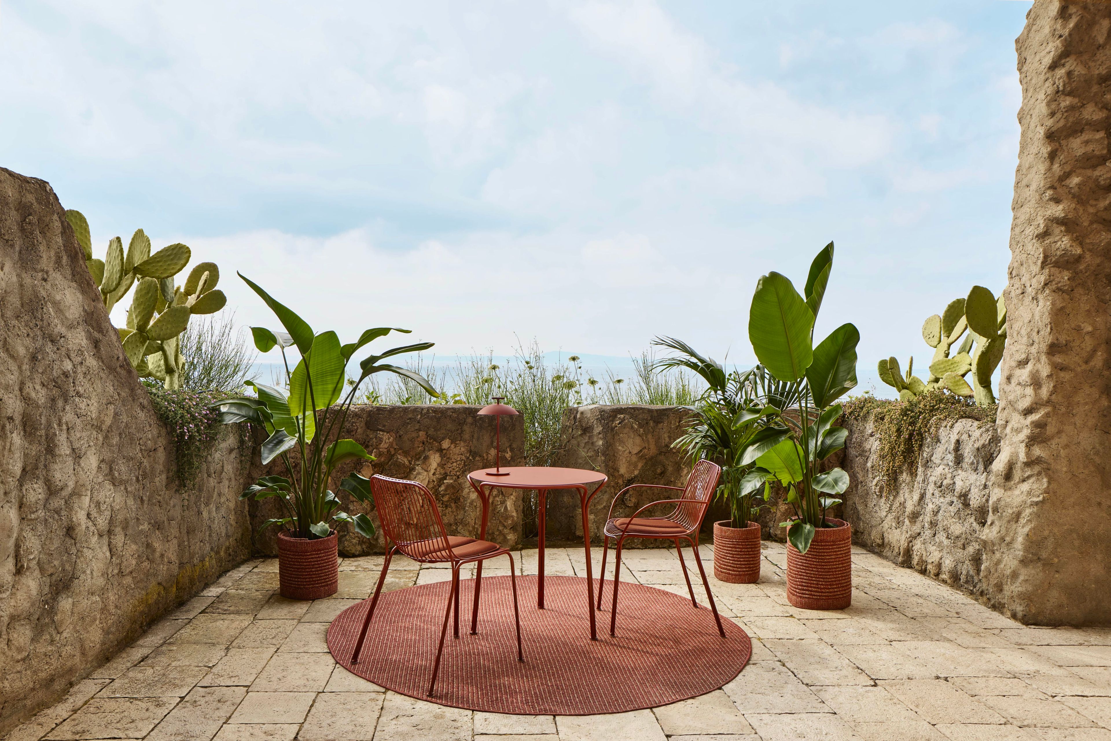 Круглый садовый стол из оцинкованной стали Kartell Hiray ARCH-00095066 - Вид №1