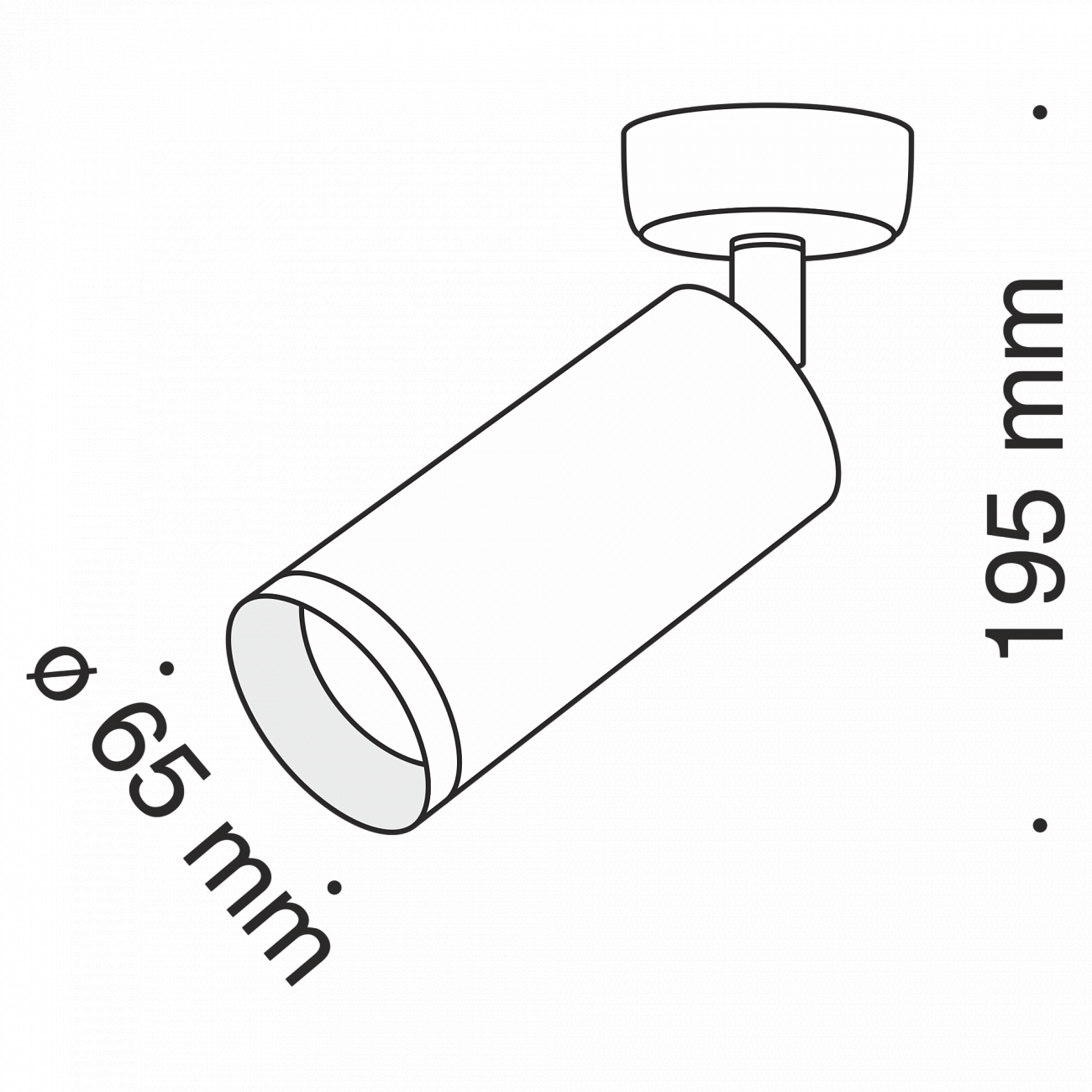 Спот потолочный галогеновый поворотный 19,5 см белый Focus C017CW-01W TECHNICAL CEILING & WALL 00-3956973 Белый  - Вид №1