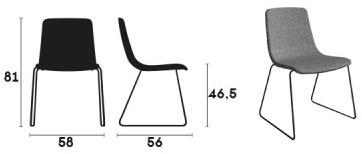 Capdell Штабелируемый стул из ткани Ics sun-id-1493485 - Вид №2