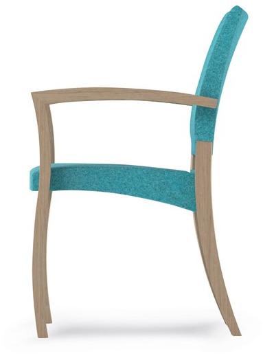 PIAVAL Штабелируемый тканевый стул с подлокотниками Theorema | health & care 44-14/1 - Вид №4