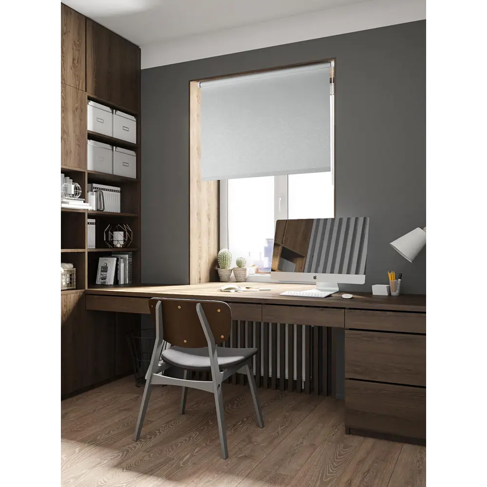 Штора рулонная Shine 50x160 см серая PRAKTO STLM-2109817 - Вид №4