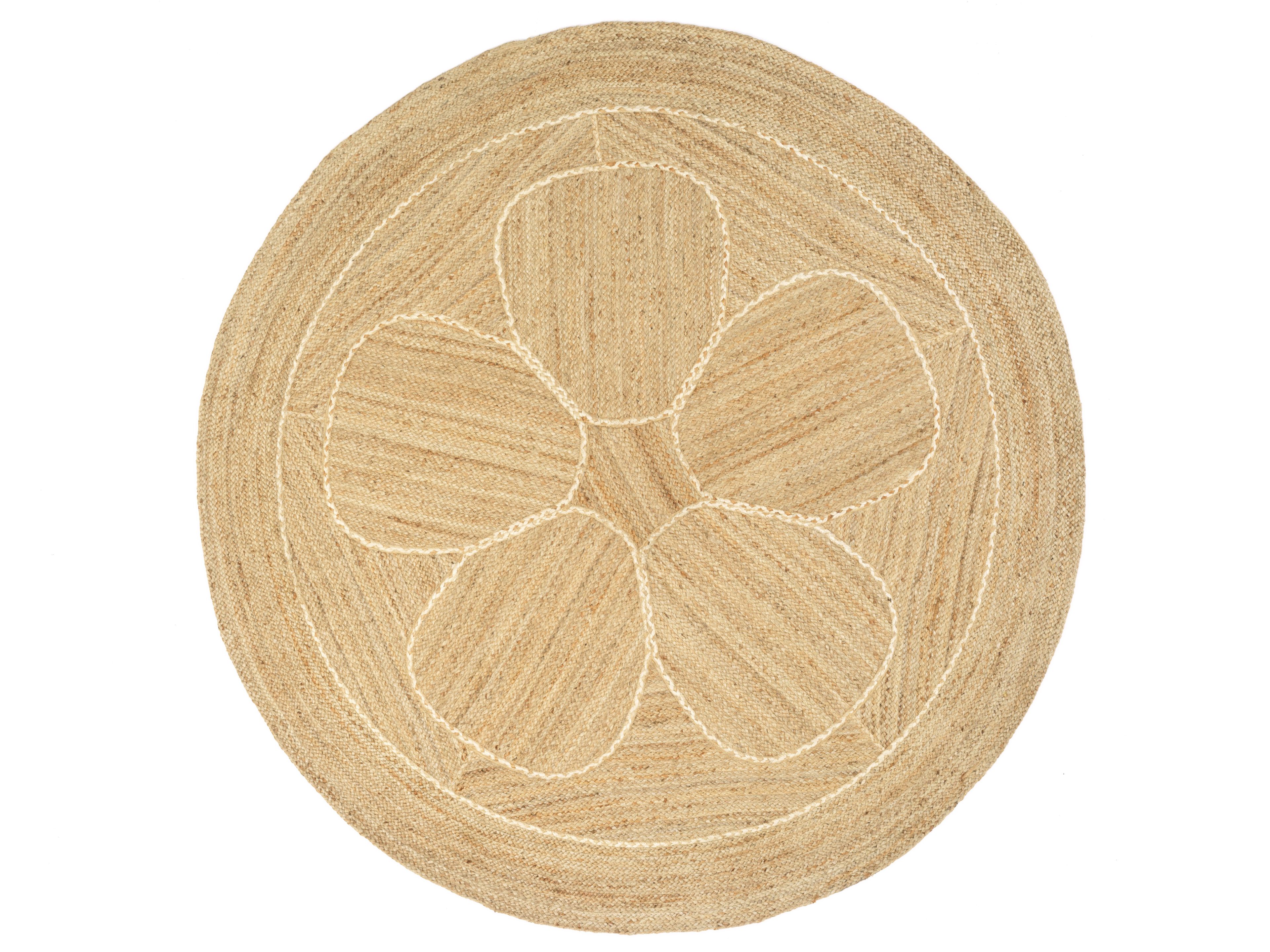 Круглый коврик ручной работы из джута Élitis AMAPOLA ARCH-00002505