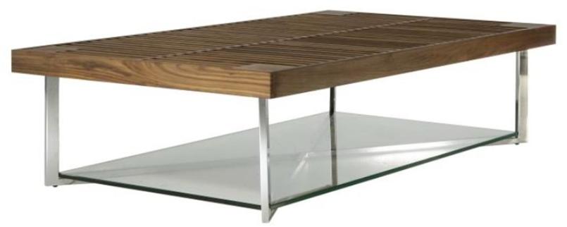 Ligne Roset Низкий прямоугольный журнальный столик из орехового дерева  11497862  - Вид №1