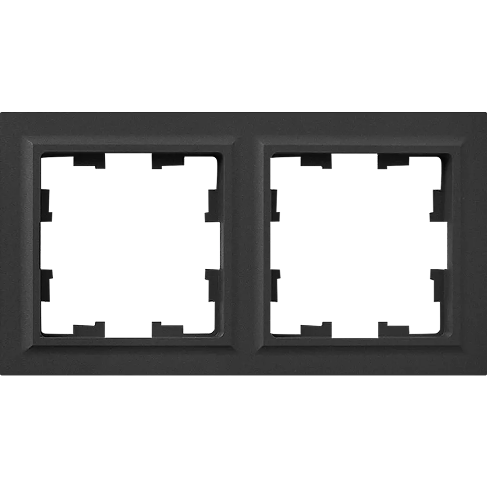 Рамка IEK Brite для розеток и выключателей - 2 поста в графите 87761347 STLM-1506868