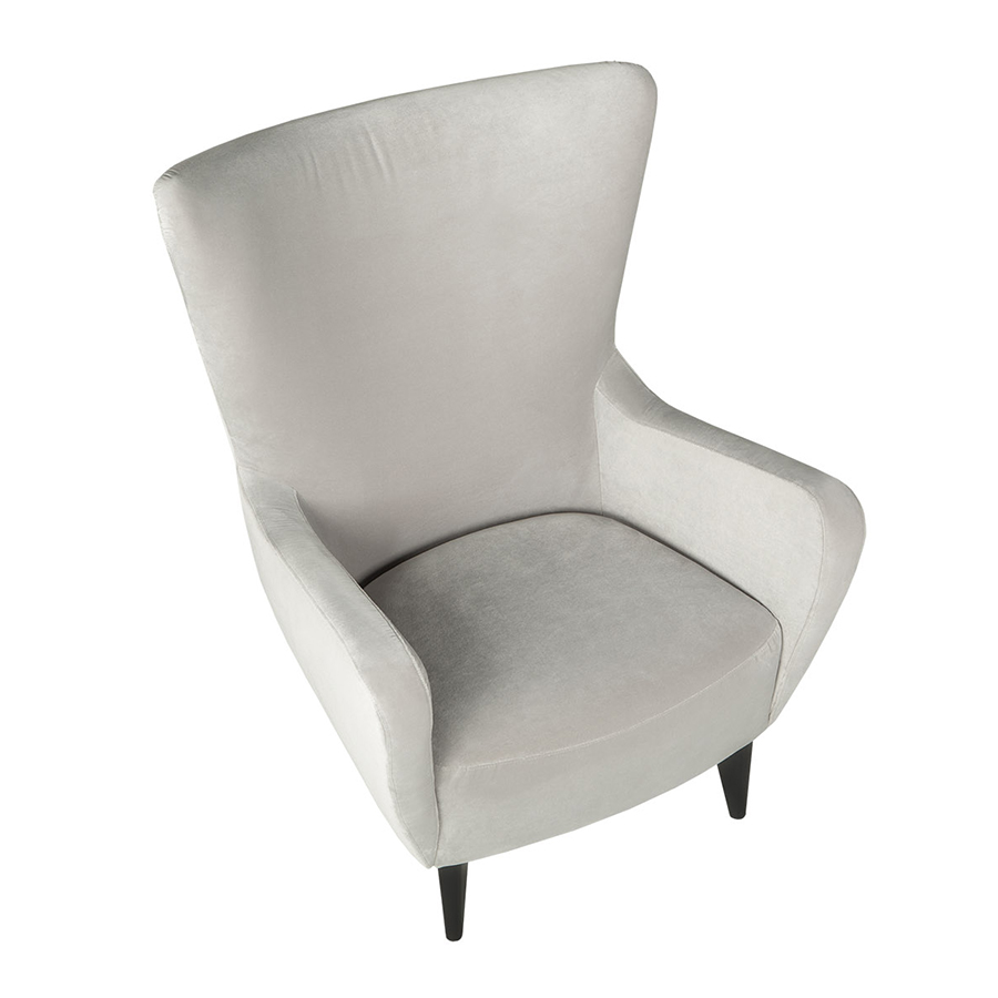 Кресло ELSA, светло-серое с черными ножками Sits S1167 - Вид №3