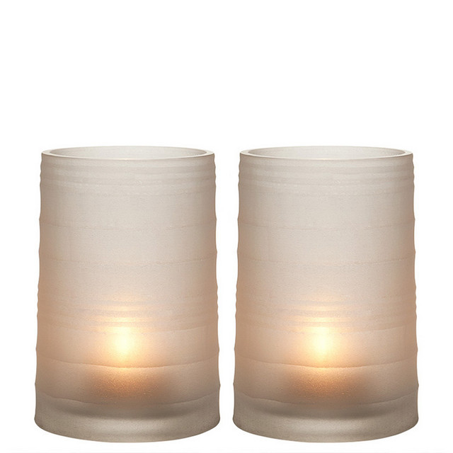 Подсвечник стеклянный белый 2 штуки Menardi S от Eichholtz EICHHOLTZ EICHHOLTZ 060333 Белый  - Вид №1