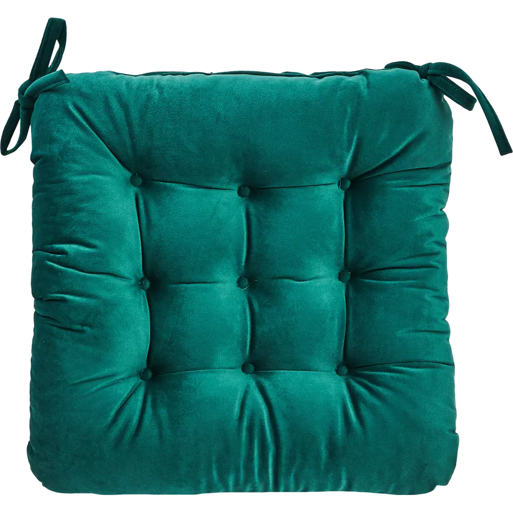 Подушка для стула LINEN WAY Exotic 1 в стиле бархат, зеленая 40x36 см 89337719 STLM-1571900