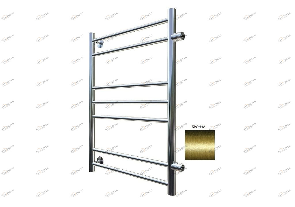 Полотенцесушитель водяной Aquanet Mauro(г2) 800x500 (боковое подключение) бронза 00235678