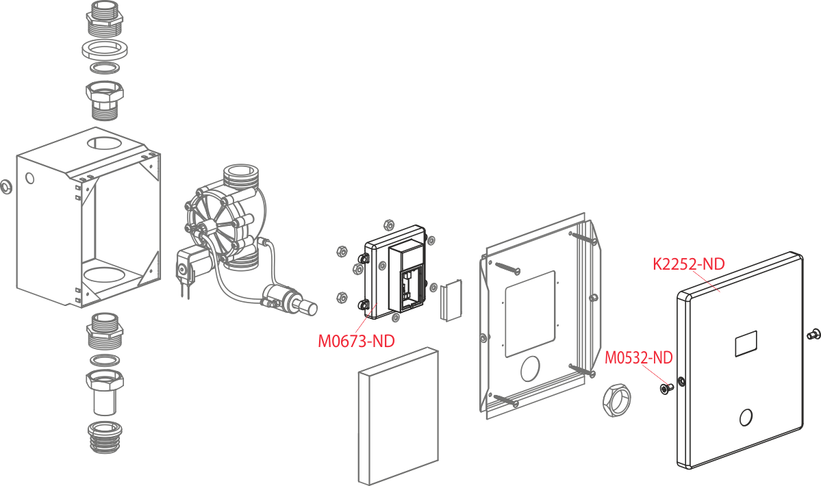 Устройство автоматического смыва для унитаза с возможностью мануального смыва, металл, 12 B (подключение к сети) ALCAPLAST ASP3KT - Вид №2