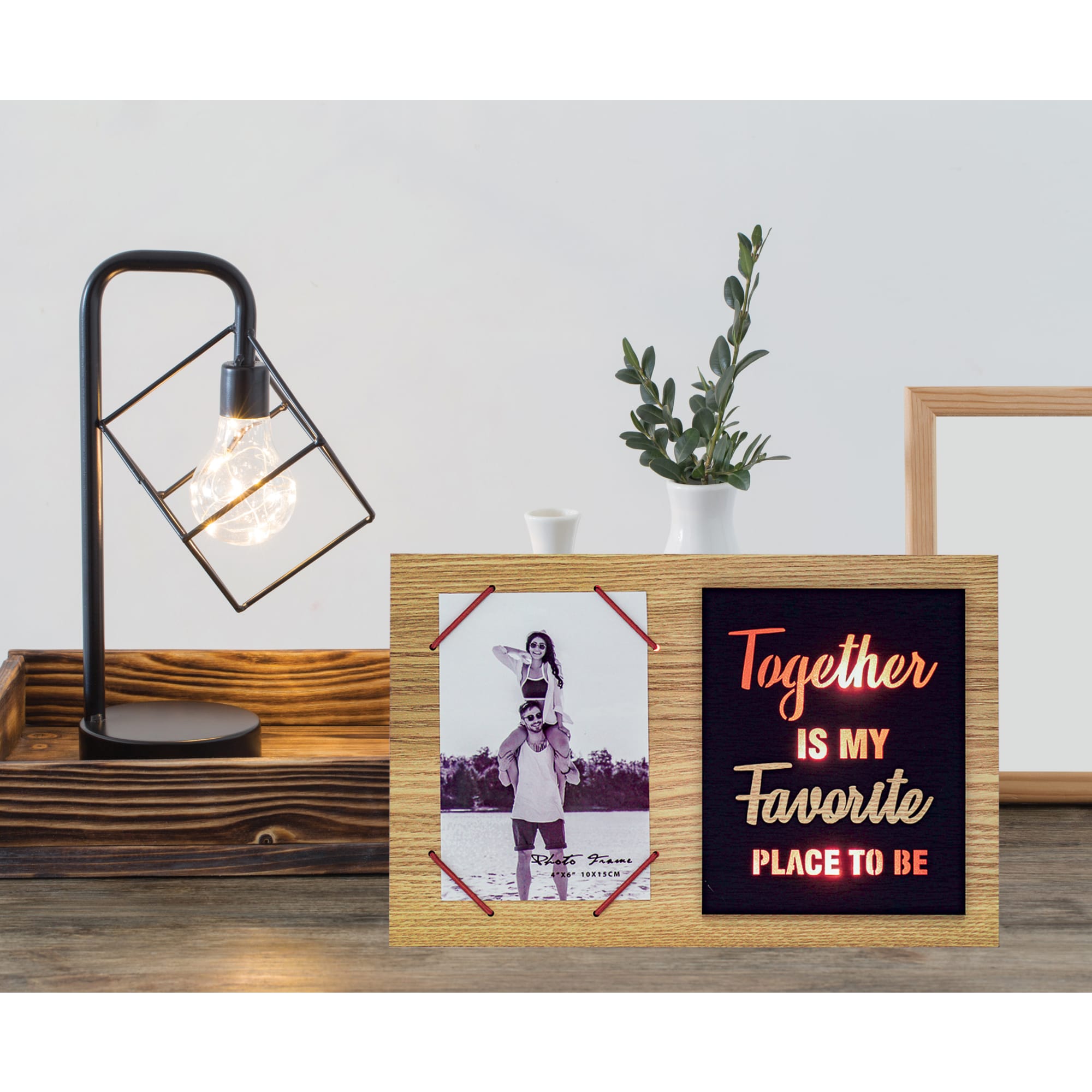 82550647 Рамка с подсветкой «Together» 10x15 см Santreyd  - Вид №4