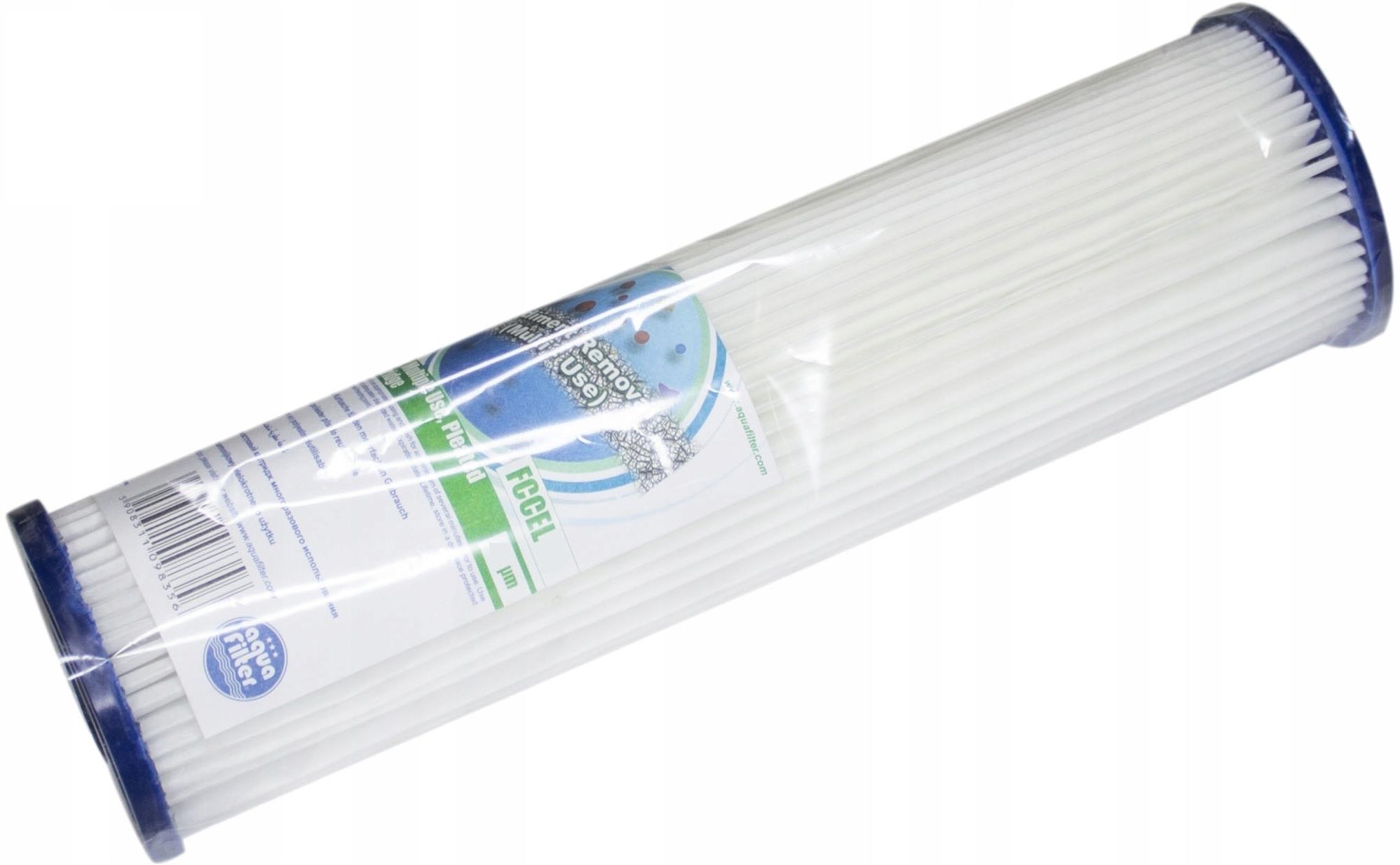 Картридж "гармошечного типа" 10SL - 5 мкм (полиэстер, многократного использования, для холодной воды) Aquafilter FCCEL5, 639 