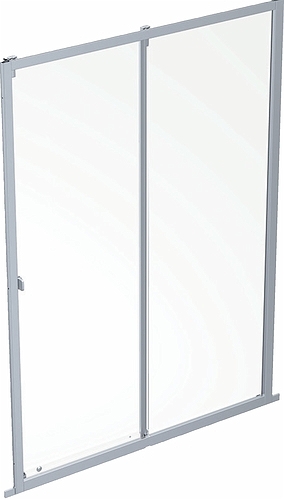 4981036165 IDO Showerama 8-1 раздвижная дверь, Матовый профиль / матовое стекло, 1650 мм  - Вид №2