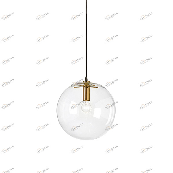 Светильник подвесной 20х20 см прозрачный с золотом Ball 8722P/S/clear DELIGHT COLLECTION ДИЗАЙНЕРСКИЕ 00-3882337 Золото;прозрачный 