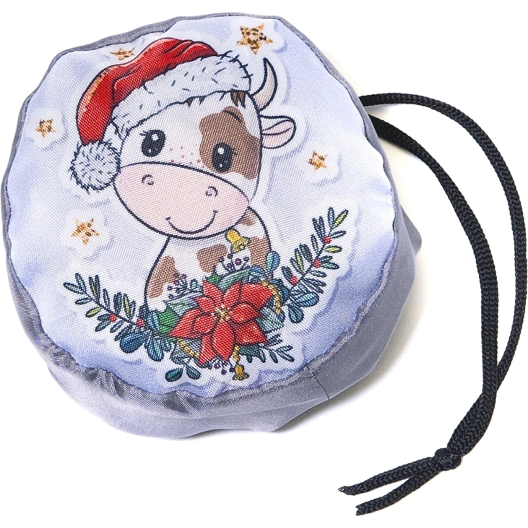 83009441 Сумка-шоппер Бычок с веточкой 10x10 см, ткань, цвет голубой Santreyd 