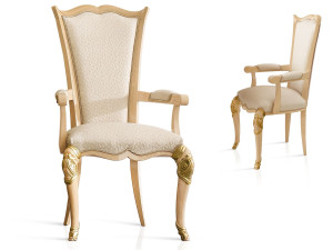 Мягкий тканевый стул с подлокотниками