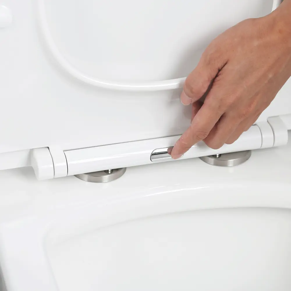 Сиденье для унитаза KONSENSA Силла с микролифтом форма круг цвет белый STLM-2199679 - Вид №7