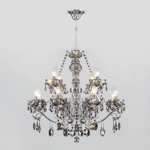 Подвесная люстра Eurosvet Teodore 10103/12 хром/дымчатый хрусталь Strotskis EUROSVET ДИЗАЙНЕРСКИЕ, TEODORE 00-3888059 Прозрачный