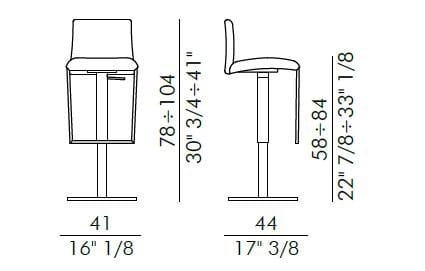 Регулируемая высота кожаный стул EFORMA CINDY ARCH-00072315 - Вид №3