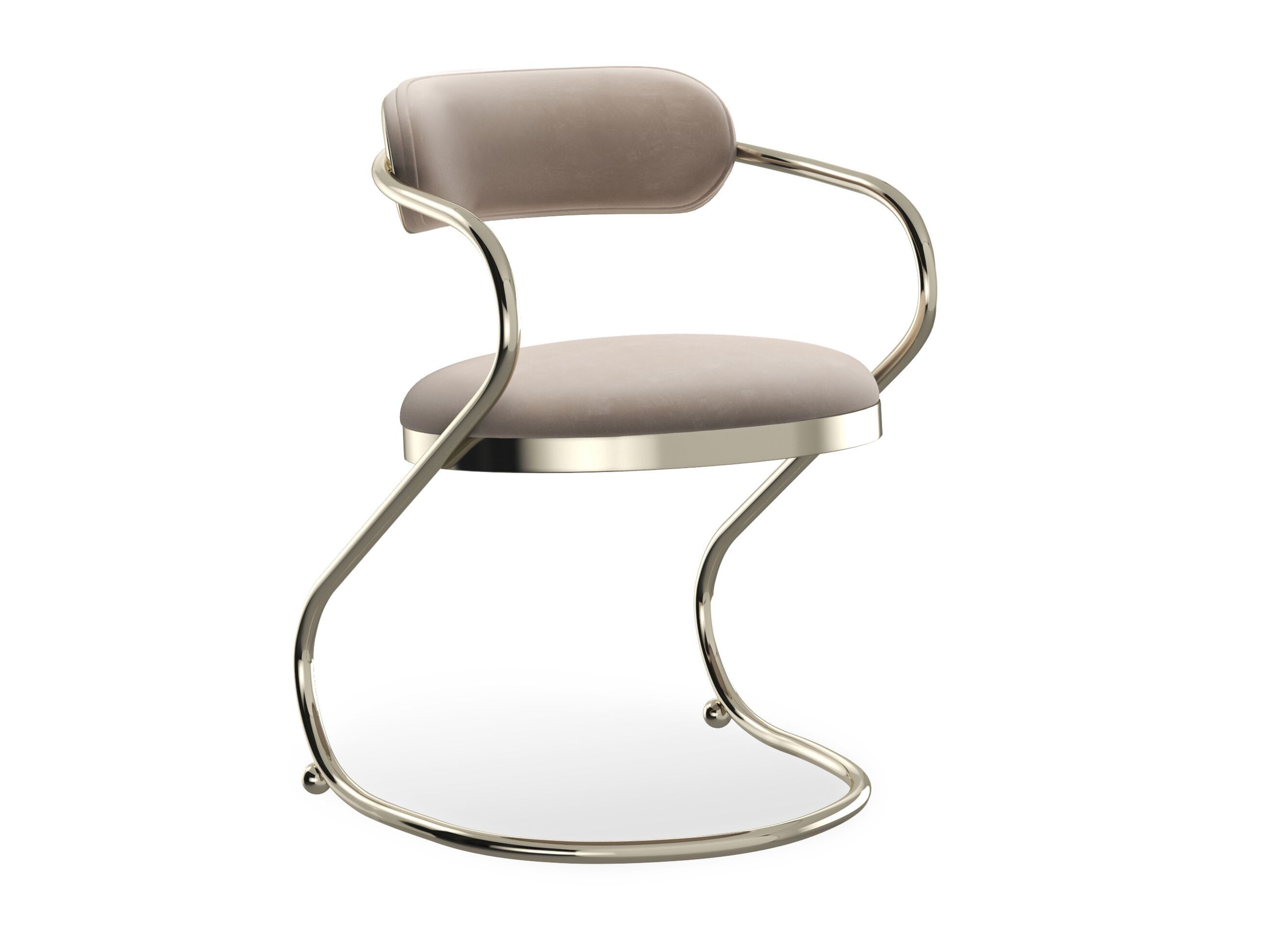 Металлический мягкий стул с открытой спинкой Caracole RETROSPECT ARCH-00103766