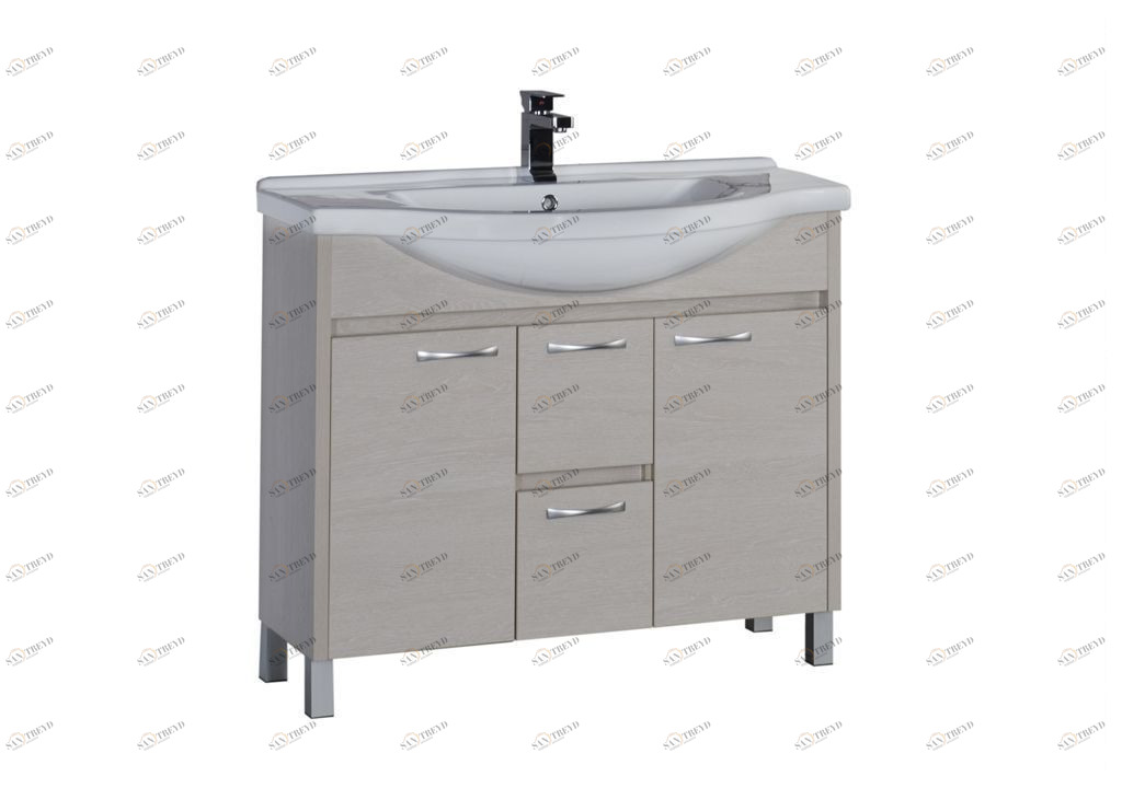 Тумба с раковиной Aquanet Донна 100 белый дуб 0016918200168866