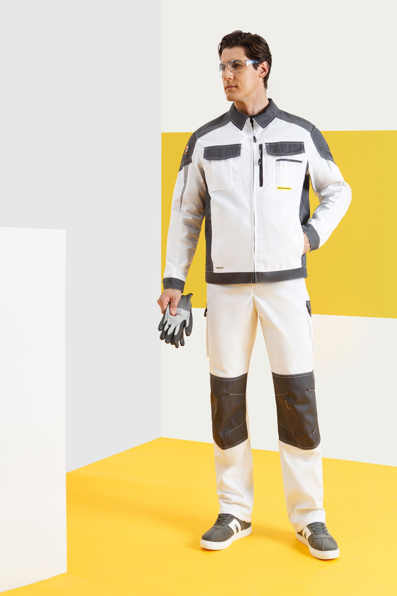 4974825 Костюм  NEW белый графит STATUS  Летняя спецодежда  размер 48-50/170-176  - Вид №6