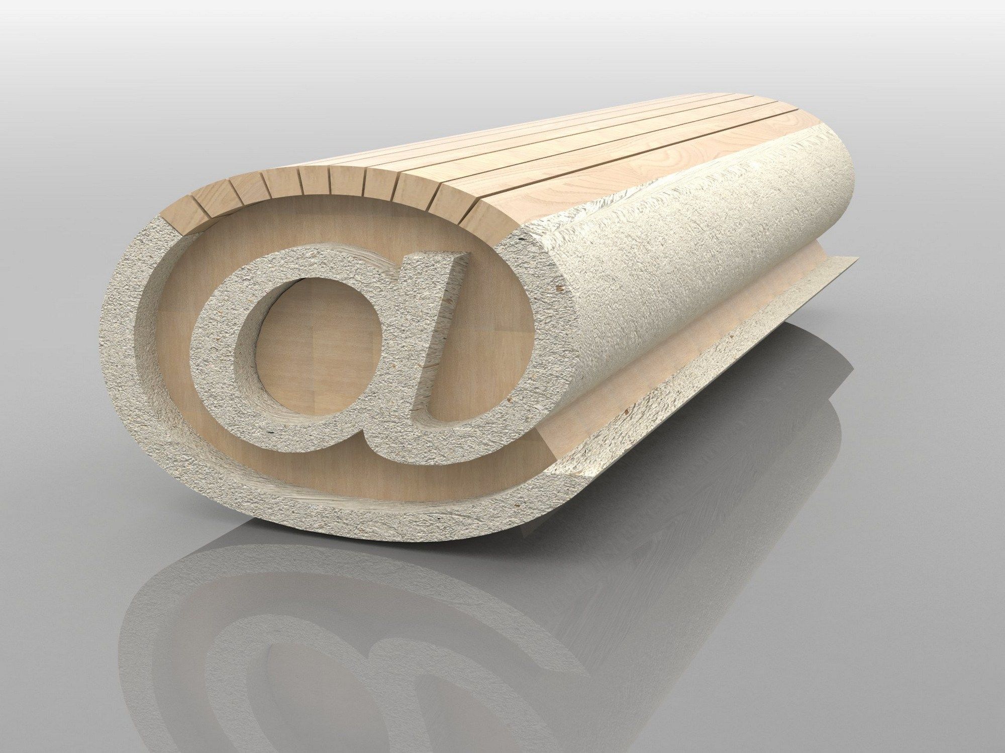 Реконструированная каменная модульная скамья без спинки Viscio Urban Design SEDUT@ ARCH-00081463 - Вид №1