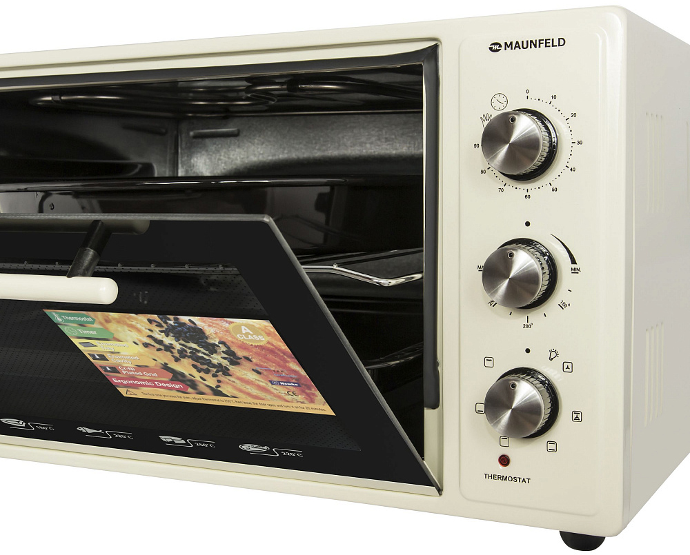 CEMOA.456.I Мини-печь / ширина 60 см, механическое управление, 45 л,конвекция, бежевый Maunfeld Santreyd  - Вид №2