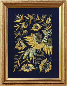 10660401 Торжокские золотошвеи Панно "Птица Весна" Разм. 22*19/17*14 Рис. 1358