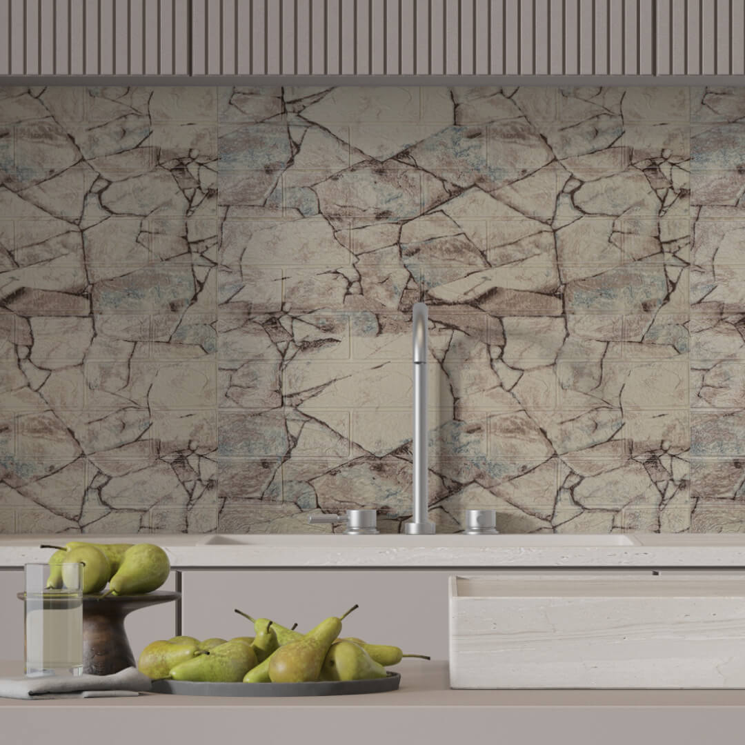 Панель ПВХ на клеевой основе "Дилижан" 700*770мм Ultra (10шт) ДОНГХАЙ STSR-661 - Вид №1