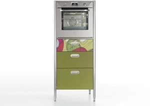 ALPES-INOX Столб духовки с ящиками из ламината и дуба Liberi in cucina