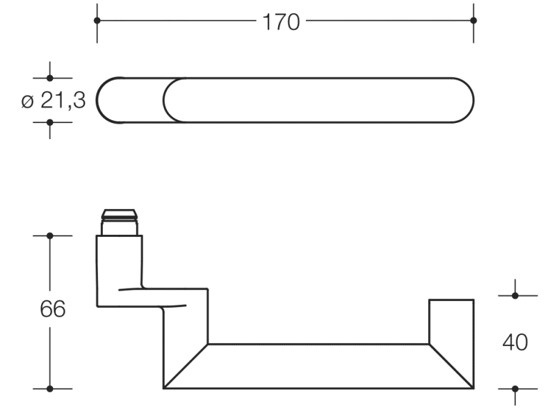 162PBR11.640 Комплект пожарной защиты модель 166.21п HEWI Beschläge für Außentüren  - Вид №4
