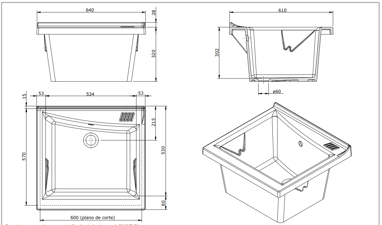 108640004 Подвесная раковина настенная квадратная Sanindusa Blink белая - Вид №2